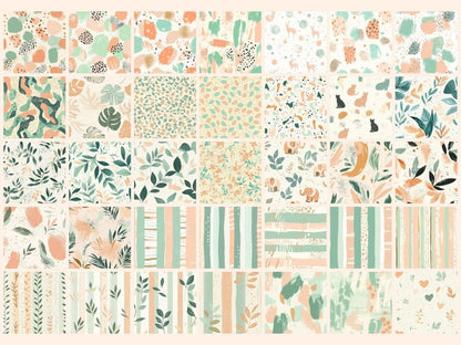 Sweet Safari Seamless Digital Paper Adorable Animal Art - Wonders Artist