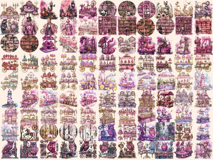 Sweet Steampunk Watercolor Clipart candy steampunk png - Wonders Artist
