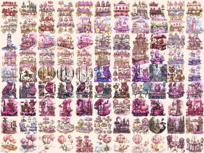 Sweet Steampunk Watercolor Clipart candy steampunk png - Wonders Artist
