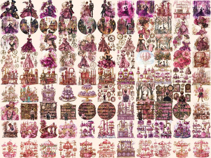 Sweet Steampunk Watercolor Clipart candy steampunk png - Wonders Artist