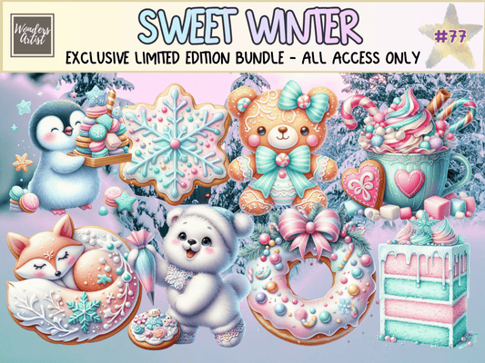 Sweet Winter Clipart (LIMITED EDITION) all - access - bundle new bundles all new mini - WondersArtist