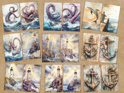 Tales of the Tides Journal Pages (P1) Beach Junk Journal - Wonders Artist