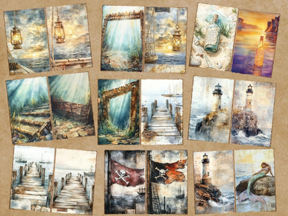 Tales of the Tides Journal Pages (P2) Beach Junk Journal - Wonders Artist
