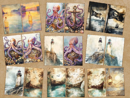 Tales of the Tides Journal Pages (P2) Beach Junk Journal - Wonders Artist
