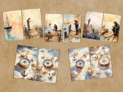 Tales of the Tides Journal Pages (P3) Beach Junk Journal - Wonders Artist