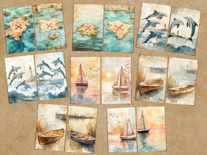 Tales of the Tides Journal Pages (P3) Beach Junk Journal - Wonders Artist