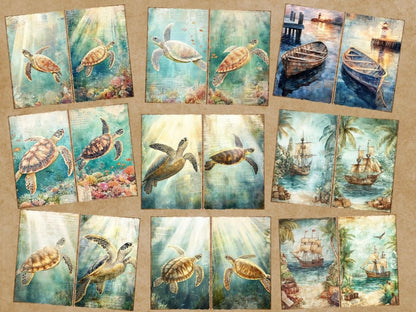 Tales of the Tides Journal Pages (P3) Beach Junk Journal - Wonders Artist