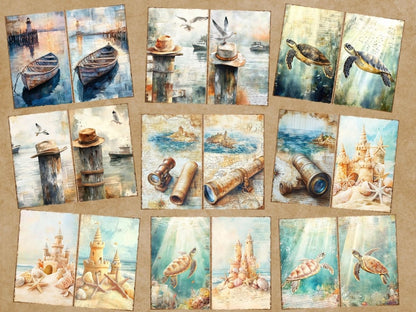 Tales of the Tides Journal Pages (P3) Beach Junk Journal - Wonders Artist