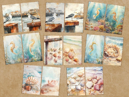 Tales of the Tides Journal Pages (P4) Beach Junk Journal - Wonders Artist