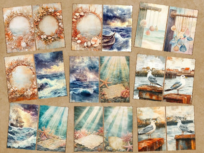 Tales of the Tides Journal Pages (P4) Beach Junk Journal - Wonders Artist