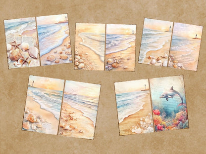 Tales of the Tides Journal Pages (P4) Beach Junk Journal - Wonders Artist