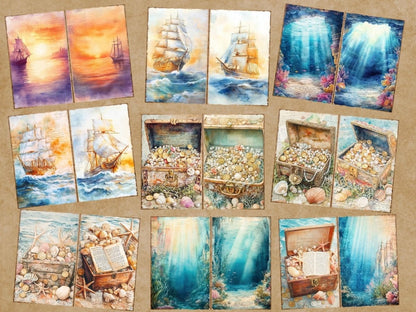 Tales of the Tides Journal Pages (P5) Beach Junk Journal - Wonders Artist