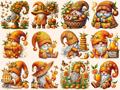 Tangerine Gnomes Clipart citrus gnome png - Wonders Artist