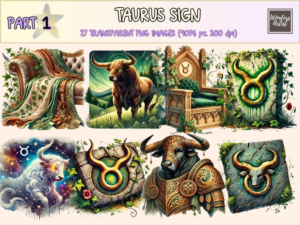Taurus Sign Clipart - Wonders Artist