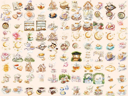 Tea & Biscuits Watercolor Clipart afternoon tea png biscuit clipart biscuit tin png - WondersArtist