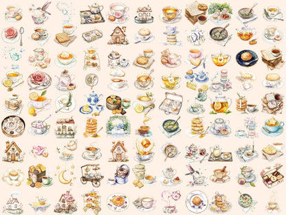 Tea & Biscuits Watercolor Clipart afternoon tea png biscuit clipart biscuit tin png - WondersArtist