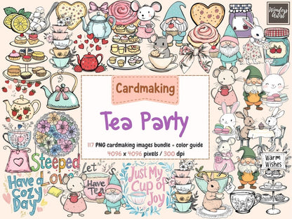 Tea Party Cardmaking Clipart cardmaking clipart - Wonders Artist