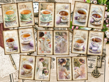 Tea Party Journal Pages Afternoon Tea Set - Wonders Artist