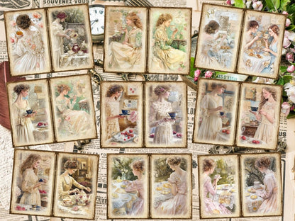 Tea Party Journal Pages Afternoon Tea Set - Wonders Artist