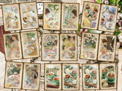 Tea Party Journal Pages (P3) Afternoon Tea Set - Wonders Artist