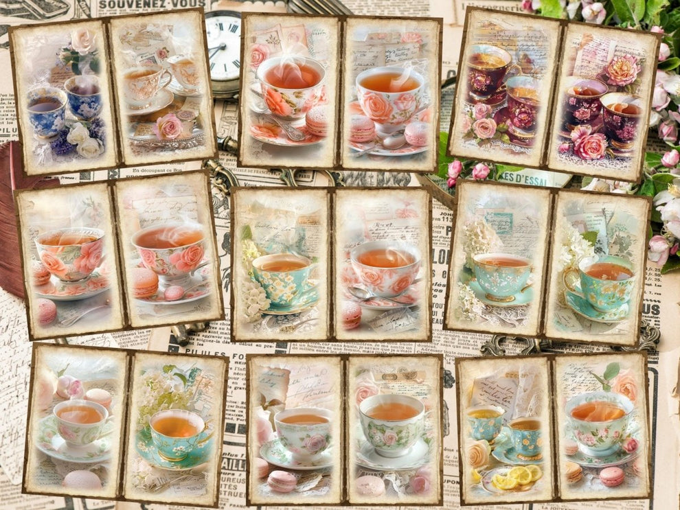 Tea Party Journal Pages (P4) — WondersArtist