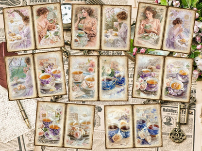Tea Party Journal Pages (P4) Afternoon Tea Set - Wonders Artist