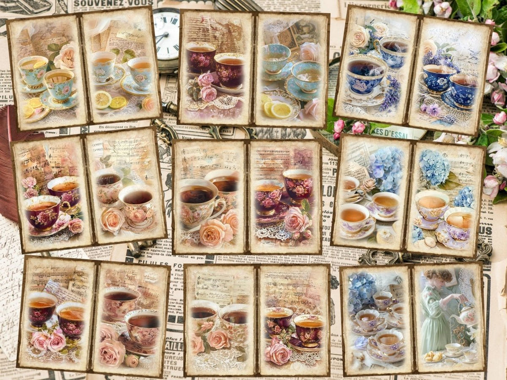 Tea Party Journal Pages (P4) — WondersArtist