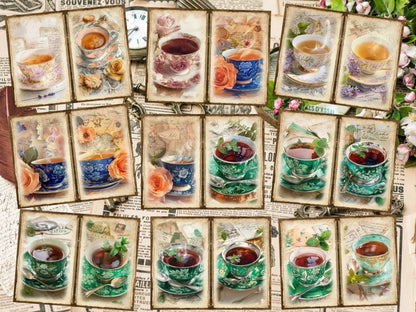 Tea Party Journal Pages (P5) Afternoon Tea Set - Wonders Artist