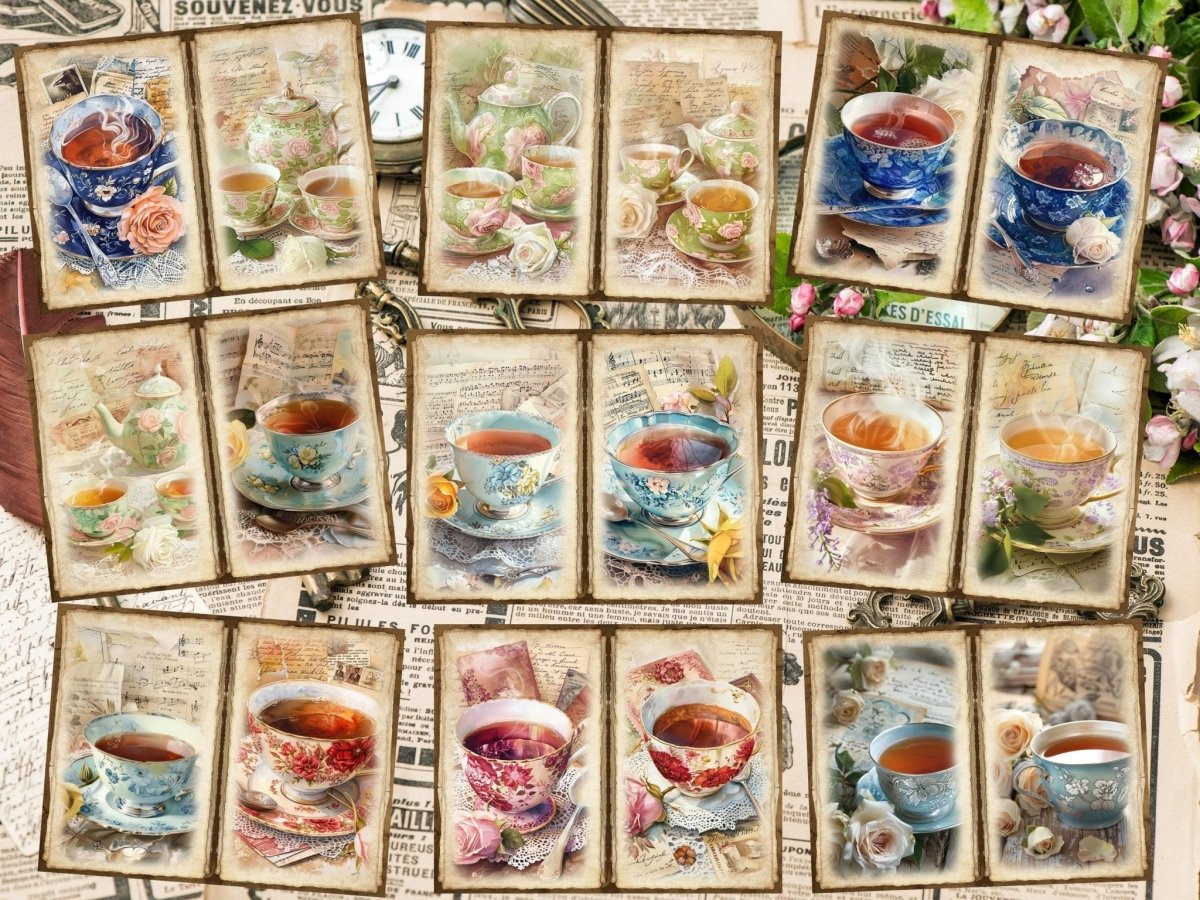 Tea Party Journal Pages (P6) Afternoon Tea Set - Wonders Artist