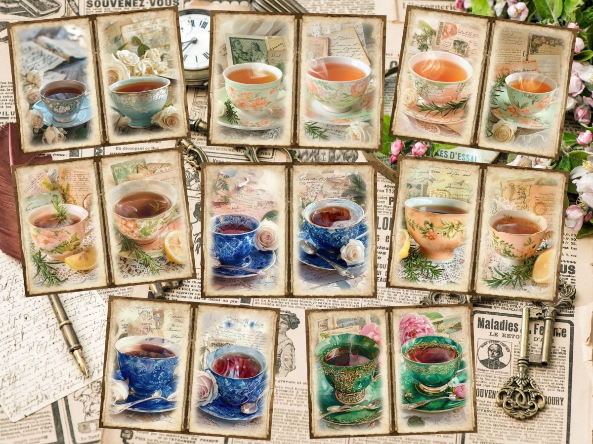 Tea Party Journal Pages (P6) Afternoon Tea Set - Wonders Artist
