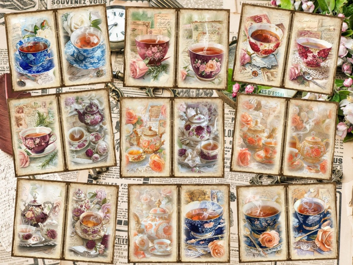 Tea Party Journal Pages (P6) Afternoon Tea Set - Wonders Artist