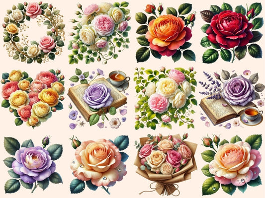 Roses de thé clipart
