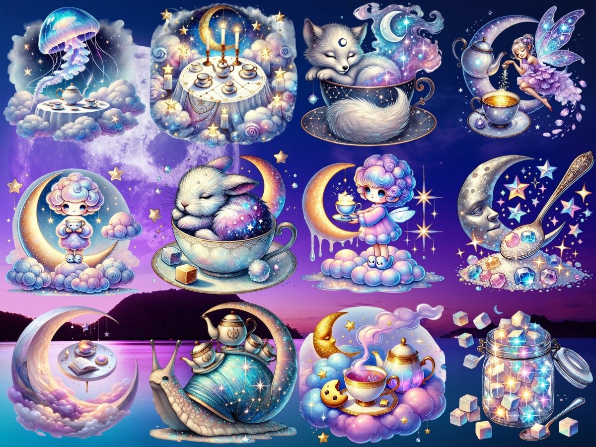 Thé avec la Lune Clipart (ÉDITION LIMITÉE) image 3