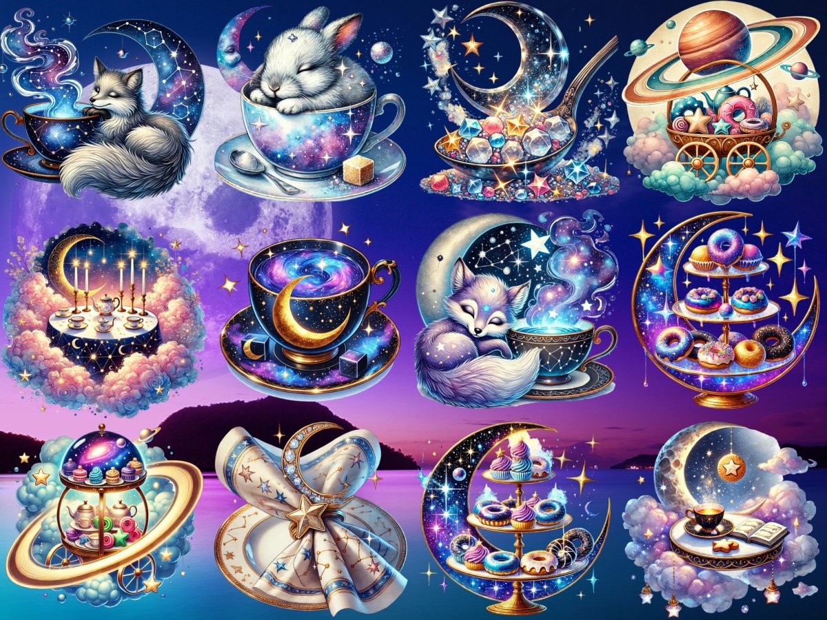 Thé avec la Lune Clipart (ÉDITION LIMITÉE) image 7