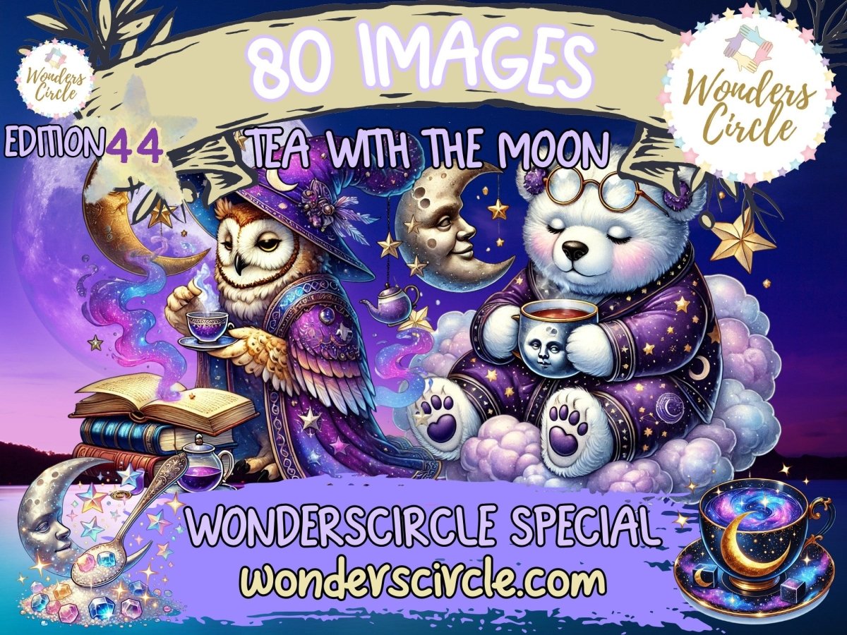 Thé avec la Lune Clipart (ÉDITION LIMITÉE) image 1