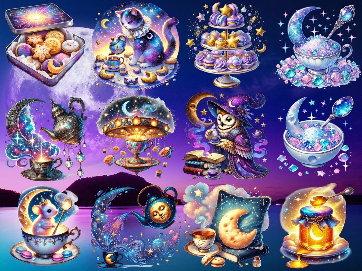 Thé avec la Lune Clipart (ÉDITION LIMITÉE) image 2