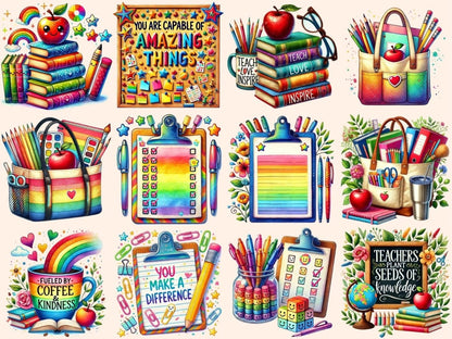 Teacher Life Clipart apple clipart back to school png classroom png - WondersArtist