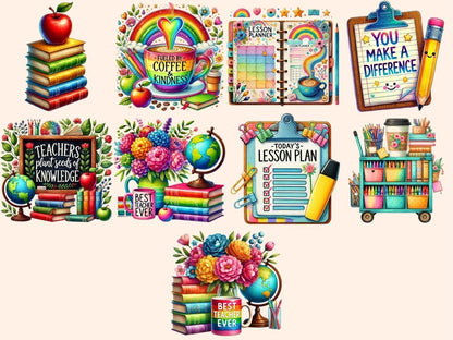 Teacher Life Clipart apple clipart back to school png classroom png - WondersArtist