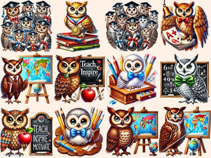Teacher Owls (P2) Clipart Classroom Owl - Wonders Artist