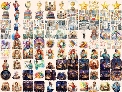 Teachers Watercolor Clipart classroom clipart - Wonders Artist