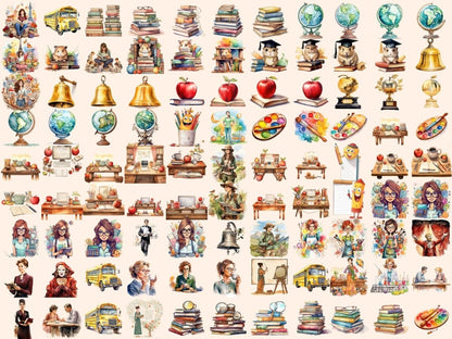 Teachers Watercolor Clipart classroom clipart - Wonders Artist