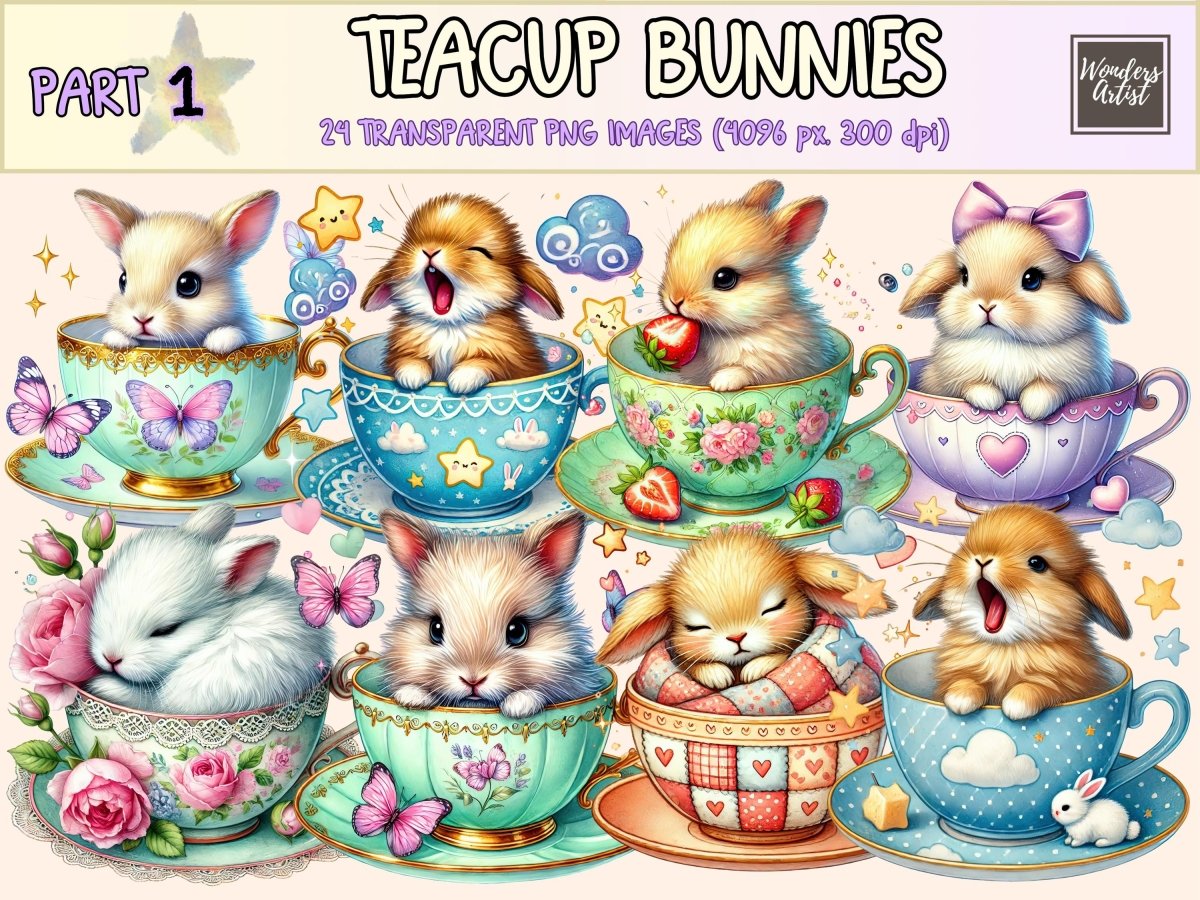 Teacup Bunnies Clipart animal clipart animal teacup png bunnies images - WondersArtist