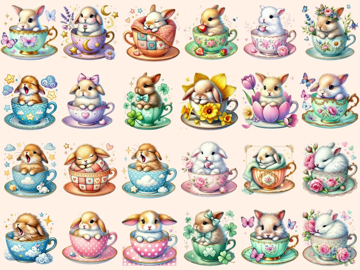 Teacup Bunnies Clipart animal clipart animal teacup png bunnies images - WondersArtist