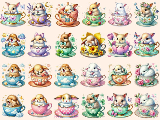 Teacup Bunnies Clipart