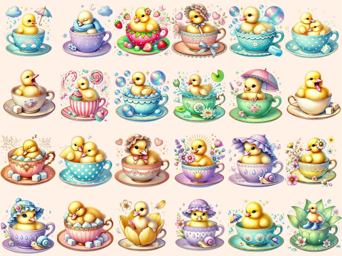 Teacup Ducks Clipart animal clipart cute duck clipart duck clipart - WondersArtist