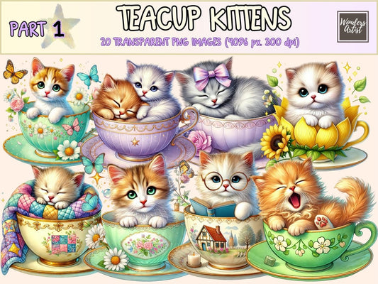 Teacup Kittens Clipart baby cat clipart cat clipart cat designs - WondersArtist