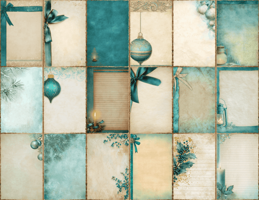 Teal Christmas Journal Pages
