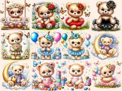 Teddy Bears (P2) Clipart Bear clip art - Wonders Artist