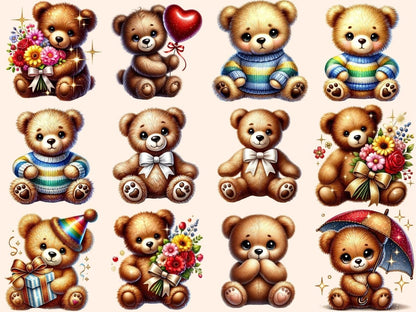 Teddy Bears (P3) Clipart adorable teddy bears - Wonders Artist