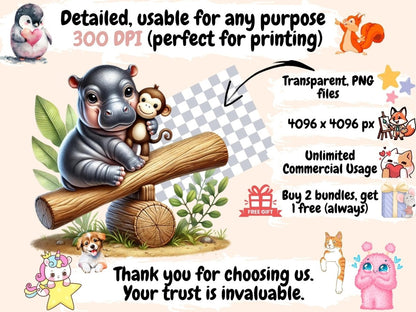 Teeter - Totter Animals Clipart Animal Clipart - Wonders Artist